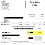 AICPA Number Printed Invoice